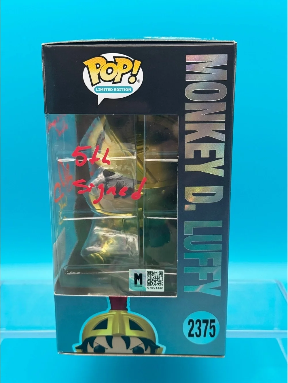Colleen Clinkenbeard signed LE Luffy 9500 #5 ever signed One Piece Funko MAS COA